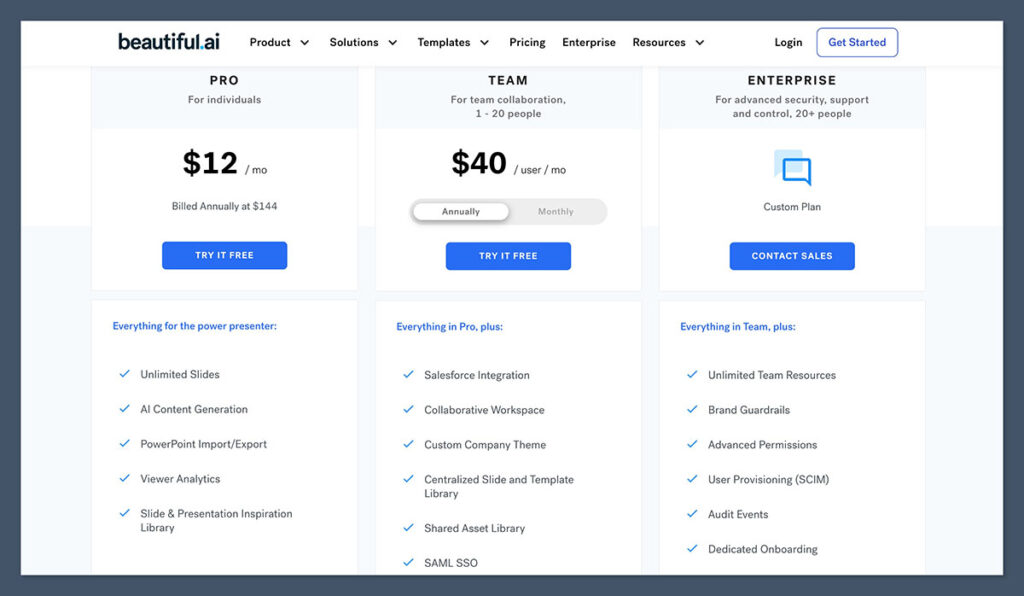 Beautiful-ai-l-Pricing